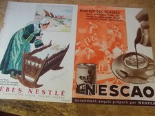 BEBE NESTLE ART DECO French Ad orig. 1933 BOURDIN BRETAGNE + NESCAO ILLUSTRATION