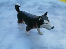 Figurine CHIEN DE TRAINEAU Action Man - Husky noir et blanc - Mattel - 1976
