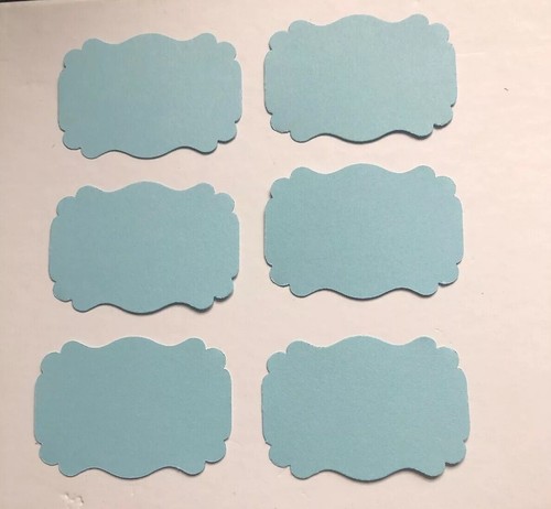 10x étiquettes carton bleu - Étiquettes,