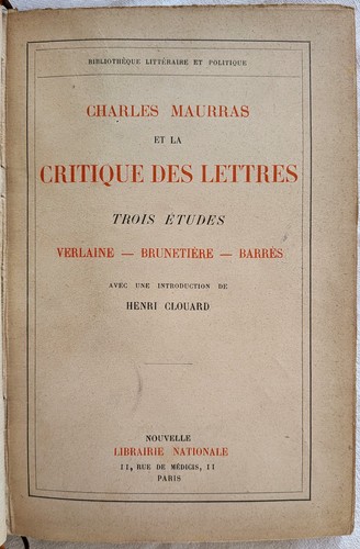 Charles maurras critique - et,