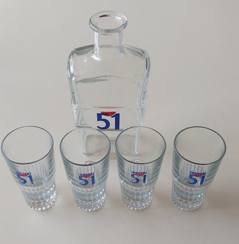 Pastis carafe 4 verres - 51,