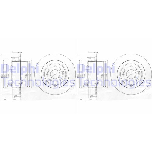 Delphi disques frein - 2x,