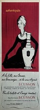 PUBLICITE JEAN D'ALBRET PARFUM ECUSSON JASMIN VIOLETTE IRIS DE 1960 FRENCH AD