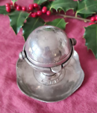 ANCIEN ENCRIER PARIS E.NAUTRE EN METAL CHROME VINTAGE