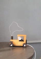 Lampe locomotive bois.