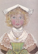 CPA. Illustrateur  Marie Claude MONCHAUX . "Les Enfants BRETONS " Vannes