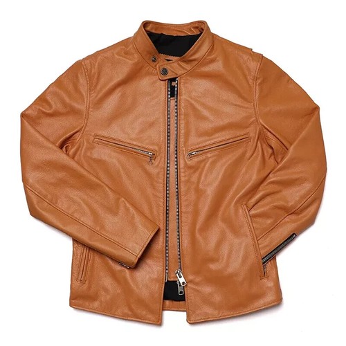 Manteau motard marron homme - motard,