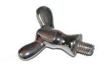 Neuf avec Motif Ailé Tête Vent Bouclier Pivot Stop Boulon Capot Côté Chromé Gec