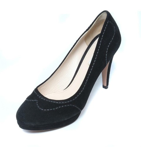 Prada black suede whipstitch - prada,