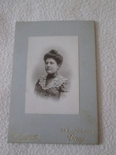 PHOTO - femme de profil [cliche COGNET PARIS env 11X16  circa 1880]