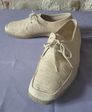 La Vague chaussures homme toile de jute Vintage 70 80 Man jute canva shoes P.39