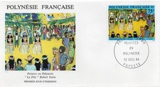 FDC / PREMIER JOUR POLYNESIE PAPEETE PEINTRES EN POLYNESIES 1984 ROBERT TATIN