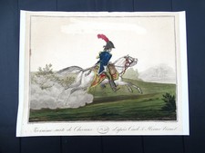 Gravure coloriée à la main-