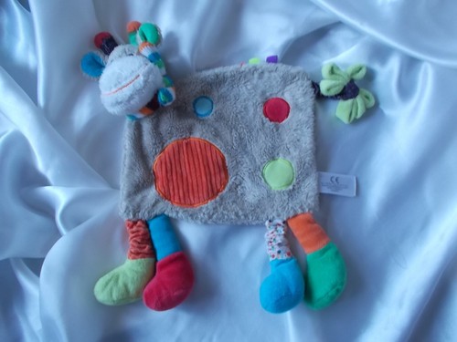 Doudou girafe vache gris - doudou,