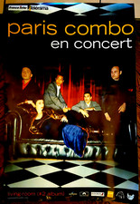 PARIS COMBO - Affiche originale Concert & Album "Living Room" Tour 1999  40x60cm