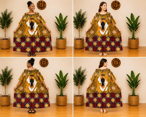 Boubou femme batik wax bassam - boubou,