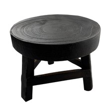 Tabouret en bois rustique rond