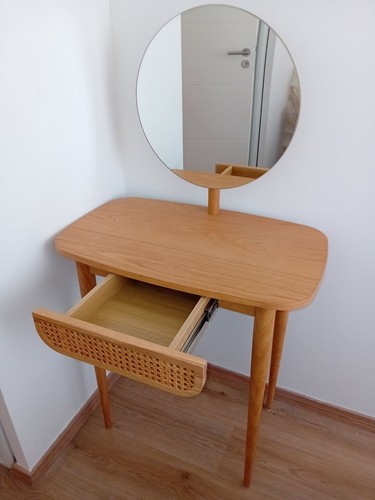 Coiffeuse avec miroir - avec, bois