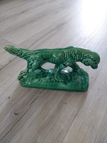Statuette faience chien - faience, de
