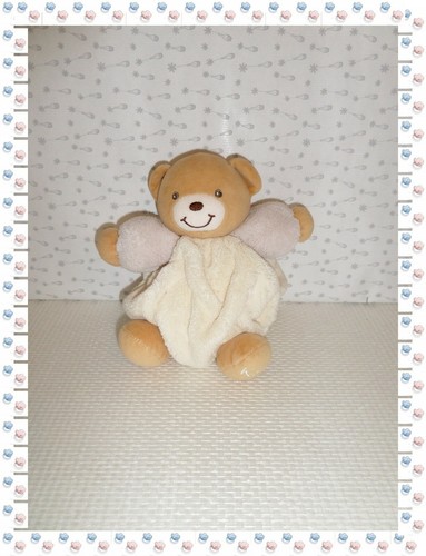 Doudou ours boule ecru - -,