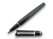 NEUF STYLO BILLE CARTIER DIABOLO ROLLERBALL EN RESINE NOIR BLACK RESIN PEN 485€