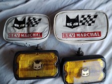 2  SEV MARCHAL 750. antibrouillard / fog light .JAUNE. JEEP CJ..MUSTANG