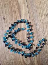 Collier Sautoir 140 Cm Ancien Perles en Verre ou Cristal Art Deco Vintage 