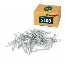Lot de 500 - Rivet pop aveugle tête plate aluminium/acier 4x12 mm