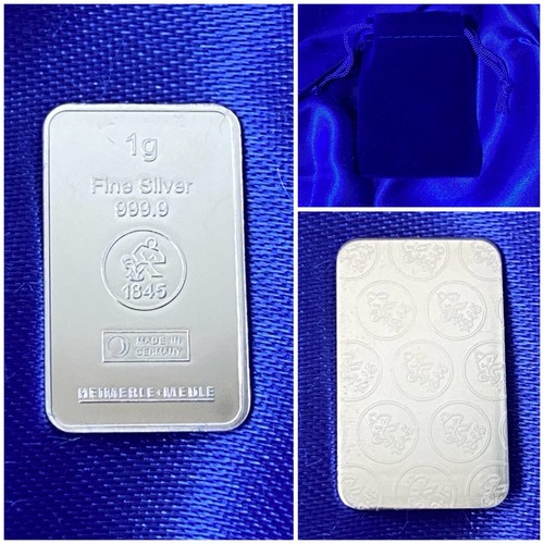 Lingot argent pur - argent, 1g