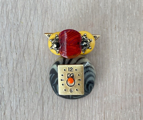 Broche hibou fabriquée en - hibou,,