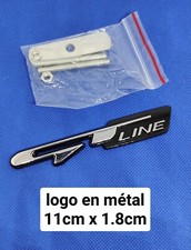 logo GT LINE silver noir en Metal badge Emblème Autocollants Calandre 