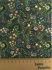 LIBERTY of London. KENSINGTON CREPE DE CHINE (SILK) 100% soie. ELDERBER (green)