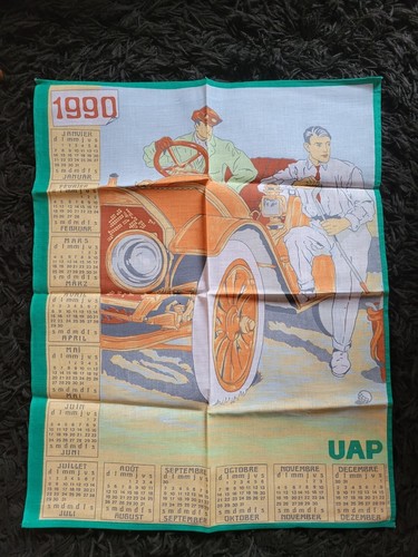 Torchon calendrier 1990 uap - torchon/calendrier,