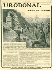 Publicité ancienne produit pharmaceutique Urodonal source 1915 issue magazine