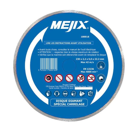 Disque diamant mejix 180018 - disque,
