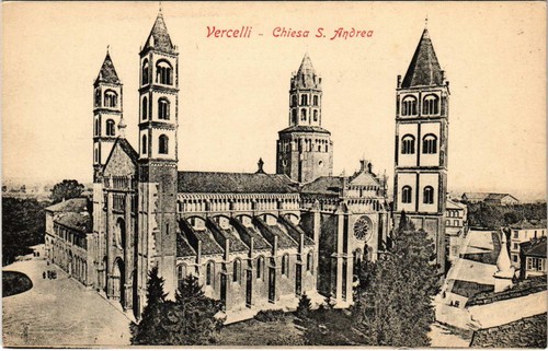 Cpa vercelli chiesa andrea - cpa,