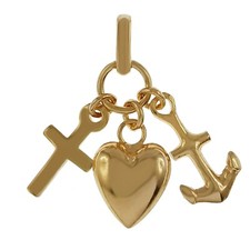 Pendentif 3 Fortunes Plaqué