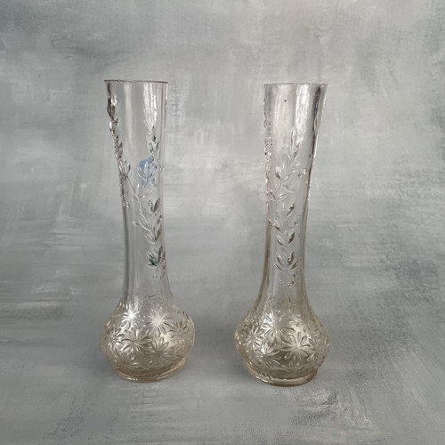 Paire vase ancien - de, verre