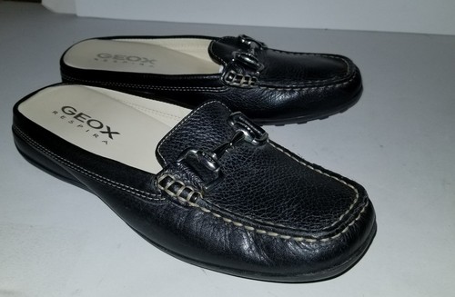 Geox black leather horsebit - geox,