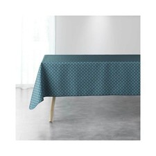 Nappe antitache rectangulaire - 150 x 240 cm -  Art déco bleu - Bleu
