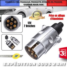 CONNECTEUR PRISE REMORQUE ATTELAGE  ✅VOITURE CARAVANE CAMPING CAR 7 BROCHES 12V