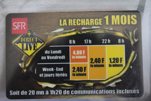 Telecarte sfr recharge - telecarte,