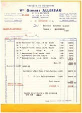 CHOLET (49) USINE de TISSAGES / TISSUS & MOUCHOIRS " Vve G. ALLEREAU" en 1954