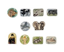 Série complète de 10 fèves