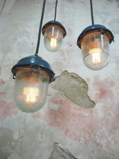 lampe baladeuse industrielle suspension en verre et metal