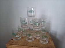 14 Verres PAMPRYL Jus de Fruits 1970's Publicitaire Bistrot Vintage Bar VERT