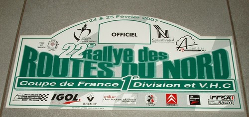 Plaque pvc 22em rallye - pvc,
