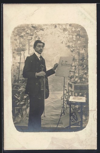 Carte postale jeune - postale, musicien