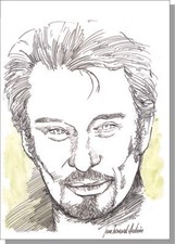 Carte postale johnny hallyday - carte,