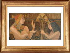 HENRI LAFFITE (1885-1977) MAQUETTE FRESQUE CINEMA LOUXOR PARIS 1920  (163)